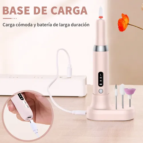 Pulidor Esmeril Drill Uñas Taladro Para Uñas Base De Htht Rosa