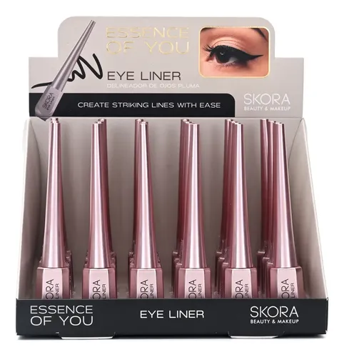 Delineador De Ojos Pluma Liquido Negro Maquillaje Skora