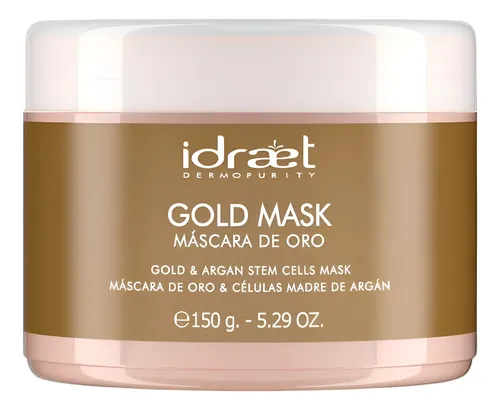 Mascara Facial Dorada Antiage Gold Mejora Arrugas Idraet