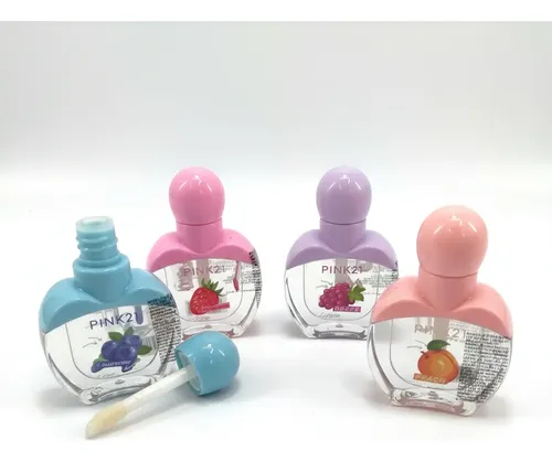 Set X 4 Brillo Labial Glip Gloss Frutales Pink 21 Aplicador