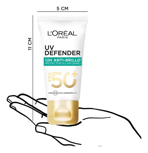 Crema Facial L’Oréal Paris Uv Defender Anti Brillo Fps 50 + X 40g para todo tipo de piel