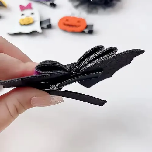 Hebillas Moños Halloween Broche De Pelo X2