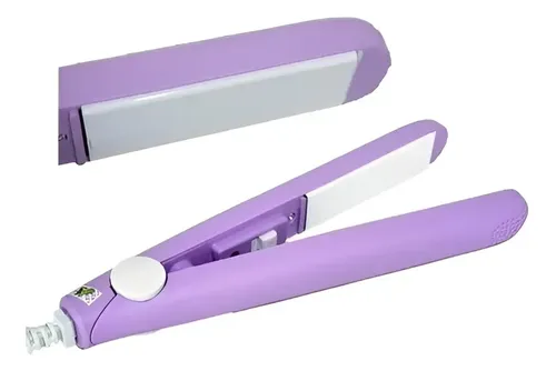Planchita de Pelo Mini WIMPORT para Viaje y Flequillo con Estuche