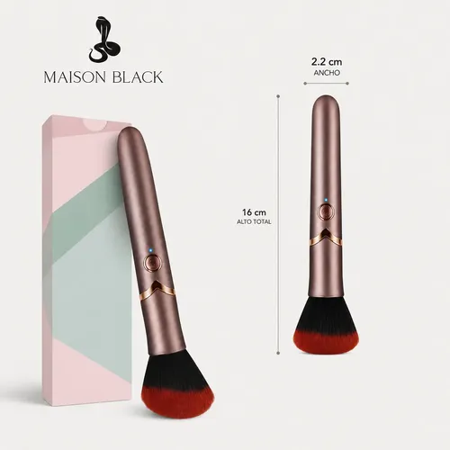 Brocha Vibradora Cepillo Maquillaj 10 Modos Vibrador 2en1