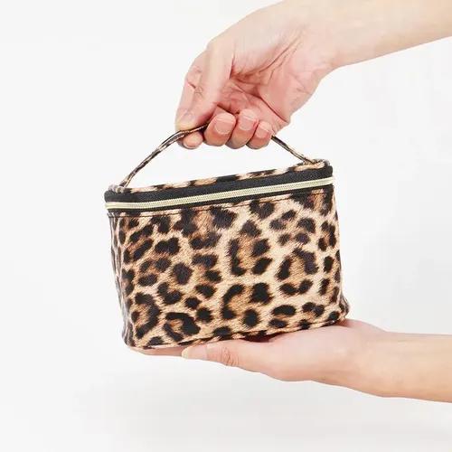 Waterproof Makeup Bag With Leopard Print
