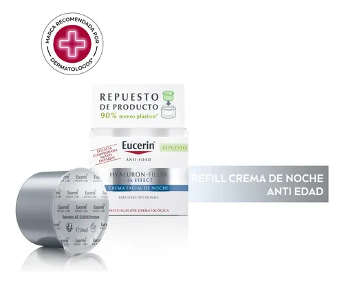 Refill Eucerin Hyaluron Filler Crema Noche X50ml Todo Tipo De Piel Noche