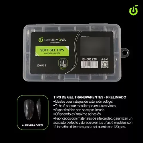 120 Tips Para Soft Gel Varios Modelos Prelimados Cherimoya