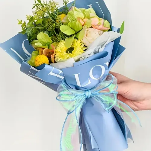Kit 5 Rollos Cinta Organza Iridiscente Para Manualidades Celeste Lisa