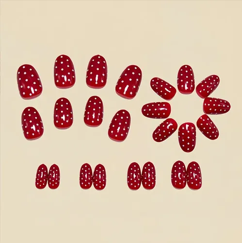 Calcomanías De Uñas De San Valentín, Vintage, Rojas A