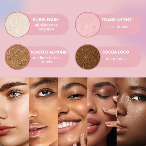 Polvo Suelto Fijador De Maquillaje Onkessy 40g Acabado Mate