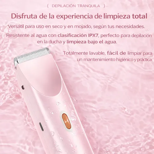 Doble Cabezal Afeitadora Mujer Sin Dolor Depiladora Eléctri