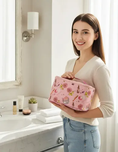 Neceser Porta Cosmeticos Maquillaje Brochas Bolso Estuche Color 1