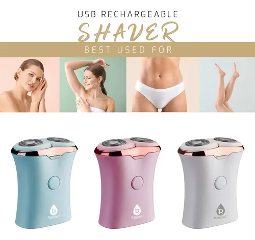 Afeitadora Eléctrica Pursonic Usb Recargable Para Mujer Blan