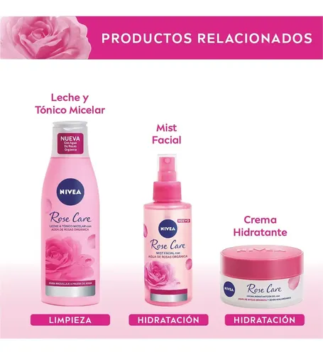 Agua Micelar Bifásica Nivea Rose Care 400 Ml