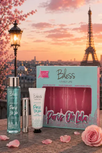 Set Bless Box Rio Radiance Edt 50ml Perfume Crema Perfumero