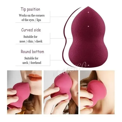 Esponja De Maquillaje Ergonomica Maquillaje Liquido Y Polvo