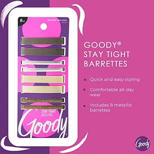 Horquillas Para El Cabello Goody Stay Tight, 8 Unidades, Var