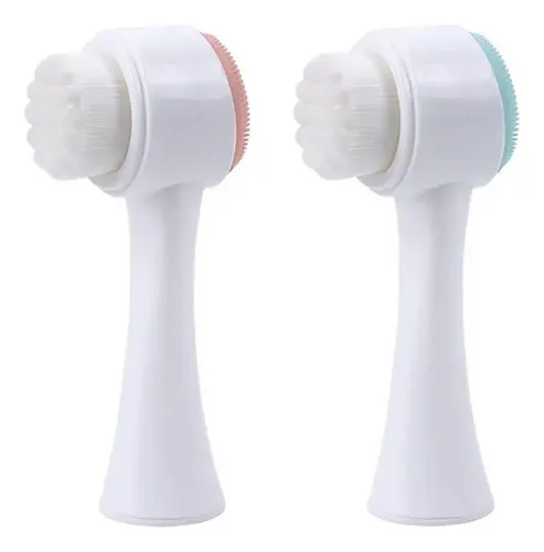 Cepillo Masajeador Exfoliante Limpieza Facial Manual 2 En 1