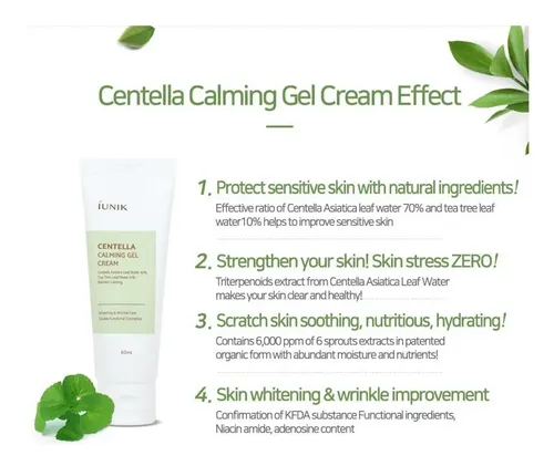 Crema Centella Iunik Anti-acné Cosméticos Coreanos