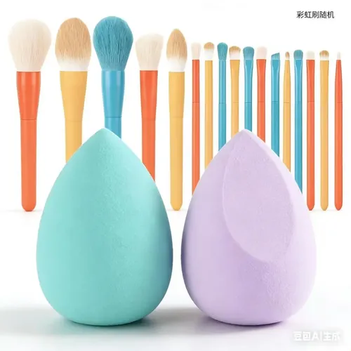 Set De 59 Brochas De Maquillaje Macaron – Sombras, Polvo, Co