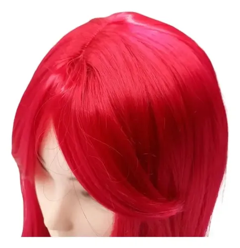 Peluca 40cm Corta Bob Carre Simil Natural Diaria Teatro Tamaño de la base 4cm Tono a12 Rojo