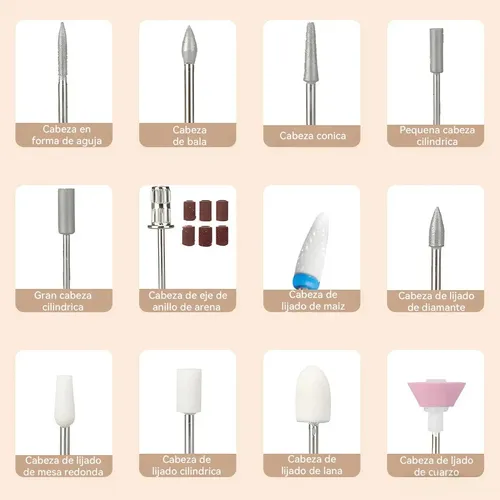 Pulidor De Uñas Profesional Usb 40000 Rpm Rosa