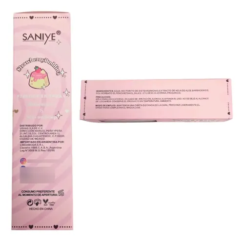 Fijador Maquillaje Hidratante Saniye Setting Spray Pudding