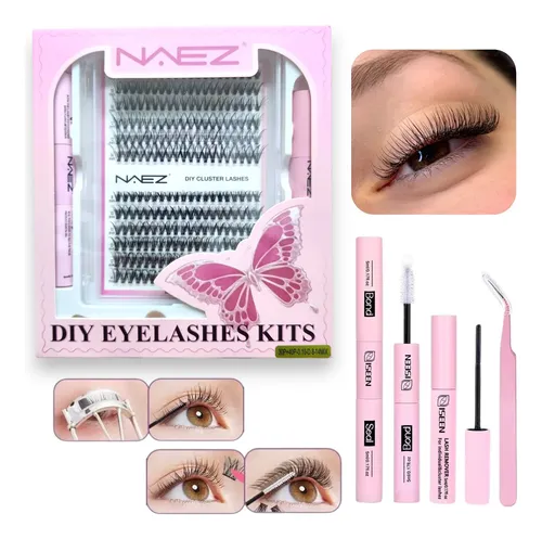 Kit Extensión De Pestañas Voluminous Cluster Lashes