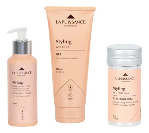La Puissance Línea Styling Crema De Peinar + Gel Wet + Cera