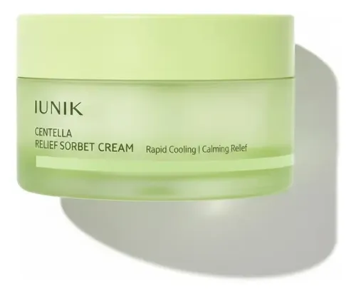 Iunik Centella Relief Sorbet Cream 50 Ml | Crema Facial Coreana Calmante Con Centella Asiática, Textura Sorbet Ligera, Hidratación Refrescante, Reduce Sensibilidad, Irritación Y Enrojecimiento, Ideal