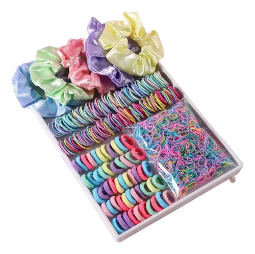 895 Pcs Mini Ligas Pelo Bandas Elásticas Accesorios Cabello