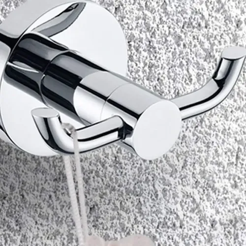 Toallero De Acero Inoxidable For Baño, 2 Ganchos, Gorro Y R