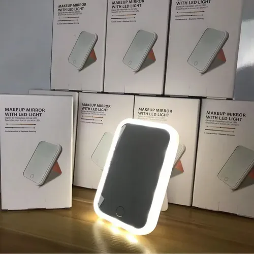 Espejo Maquillaje Escritorio Led Recargable