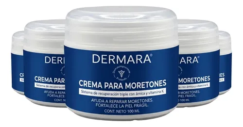 Crema Moretones Dermara Fortalece Piel Frágil 100ml Pack X4