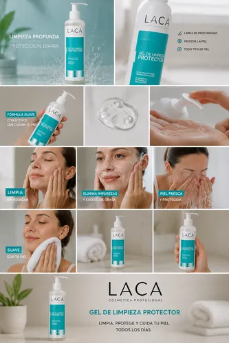 Gel De Limpieza Protector Piel Mixta Grasa Acné 250ml Laca