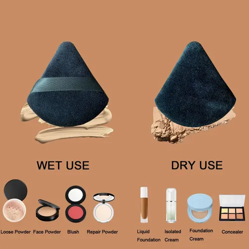 Esponja De Maquillaje Mhhpl Triangle Powder Puff, 9 Unidades