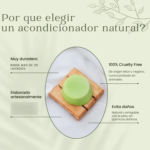Acondicionador Solido, Ortiga, Fortalecedor, Natural, Vegano
