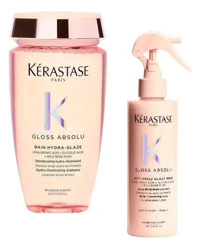 Kerastase Gloss Absolu Shampoo + Spray Anti – Frizz Glaze