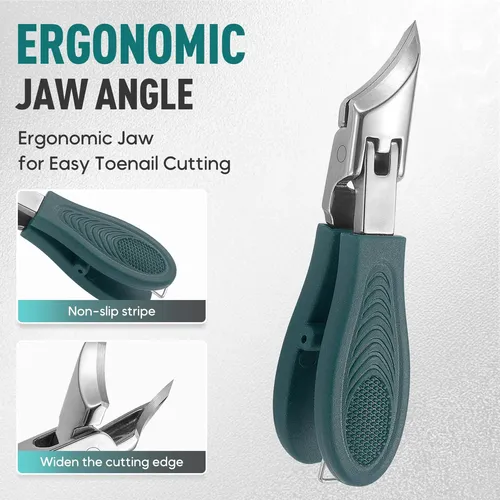 Wide Jaw Opening Anti Splash Slanted Nail Clipper, Upgrade