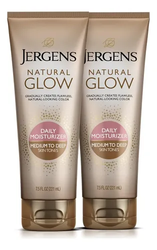 Loción Autobronceadora Jergens, De Medio A Profundo, 2 Pcs