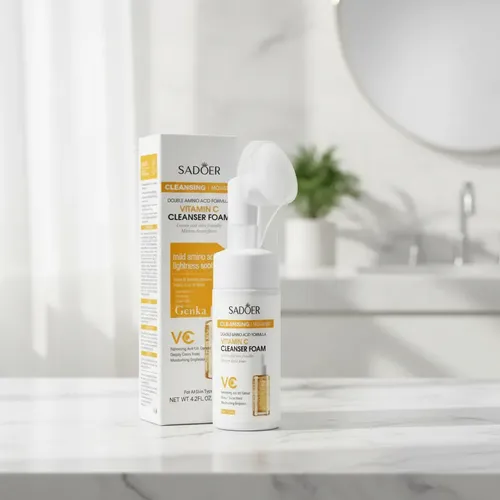 Espuma Limpiadora Facial Con Vitamina C Cepillo 120ml Sadoer