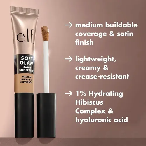 Elf Soft Glam Satin Concealer Corrector Piel Madura Vegano 20 Light Cool 85181