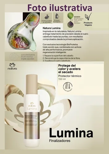 Protector Térmico Finalizador Para El Cabello Lumina Natura
