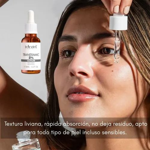 Serum Tranexamic 2 Porct Idraet Aclara Manchas Ojeras 30ml Todo Tipo De Piel Día/noche