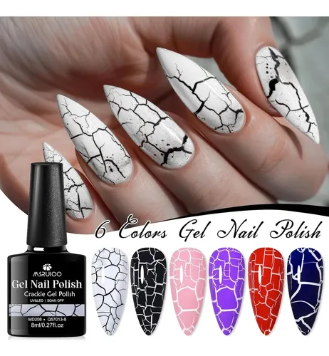 Set Gel Crackle 6 Piezas Msruioo