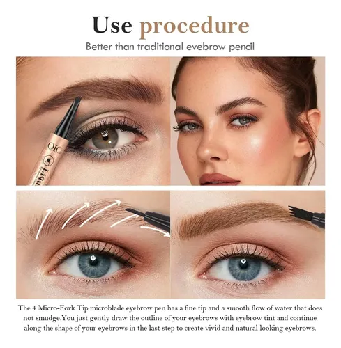 Lápiz De Cejas Marrón Claro Aaiffey Modelo Microblading