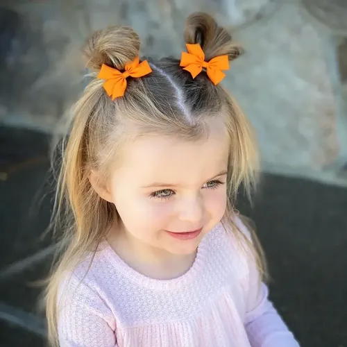 40broches Cabello Con Moño Para Bebés Niñas Lazos De El Pelo Multicolor