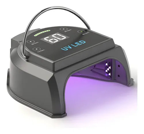 Lámpara Uv Led 80w Recargable Negra Para Uñas Gel