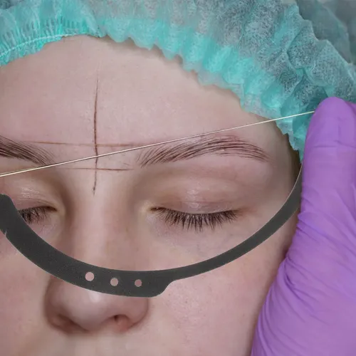 1 Juego De Rotuladores De Cejas Con Forma De Lazo Y Regla