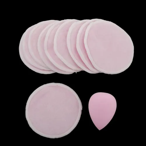 10x Almohadillas Desmaquilladoras Reutilizables Para Rosado